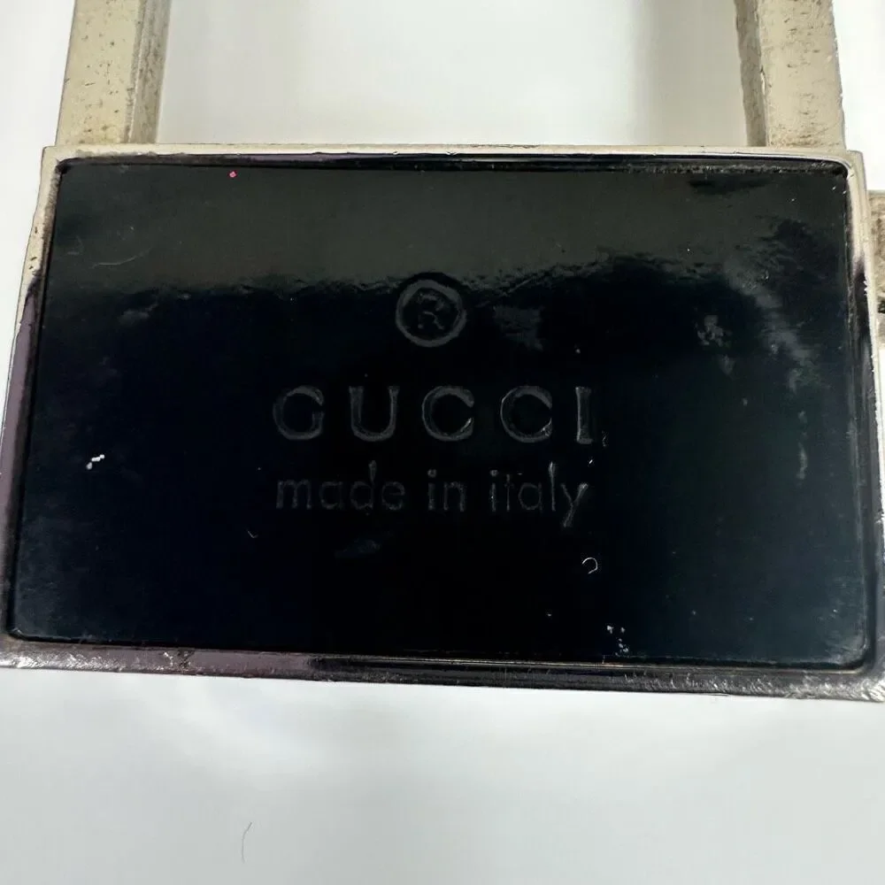 Gucci Silver‎ Tone Bag Charm Key Ring